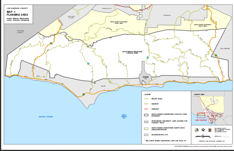 Santa Monica Mtns planning area map from LA County